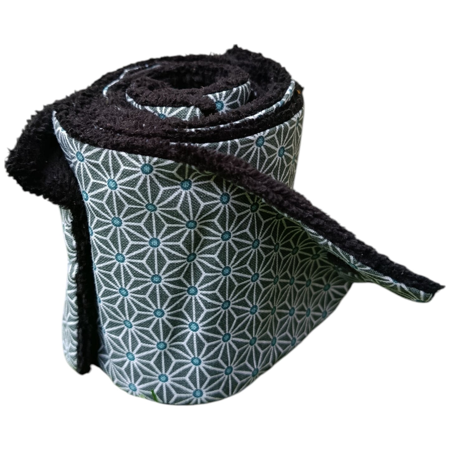Papier toilette lavable et réutilisable géométrie noire