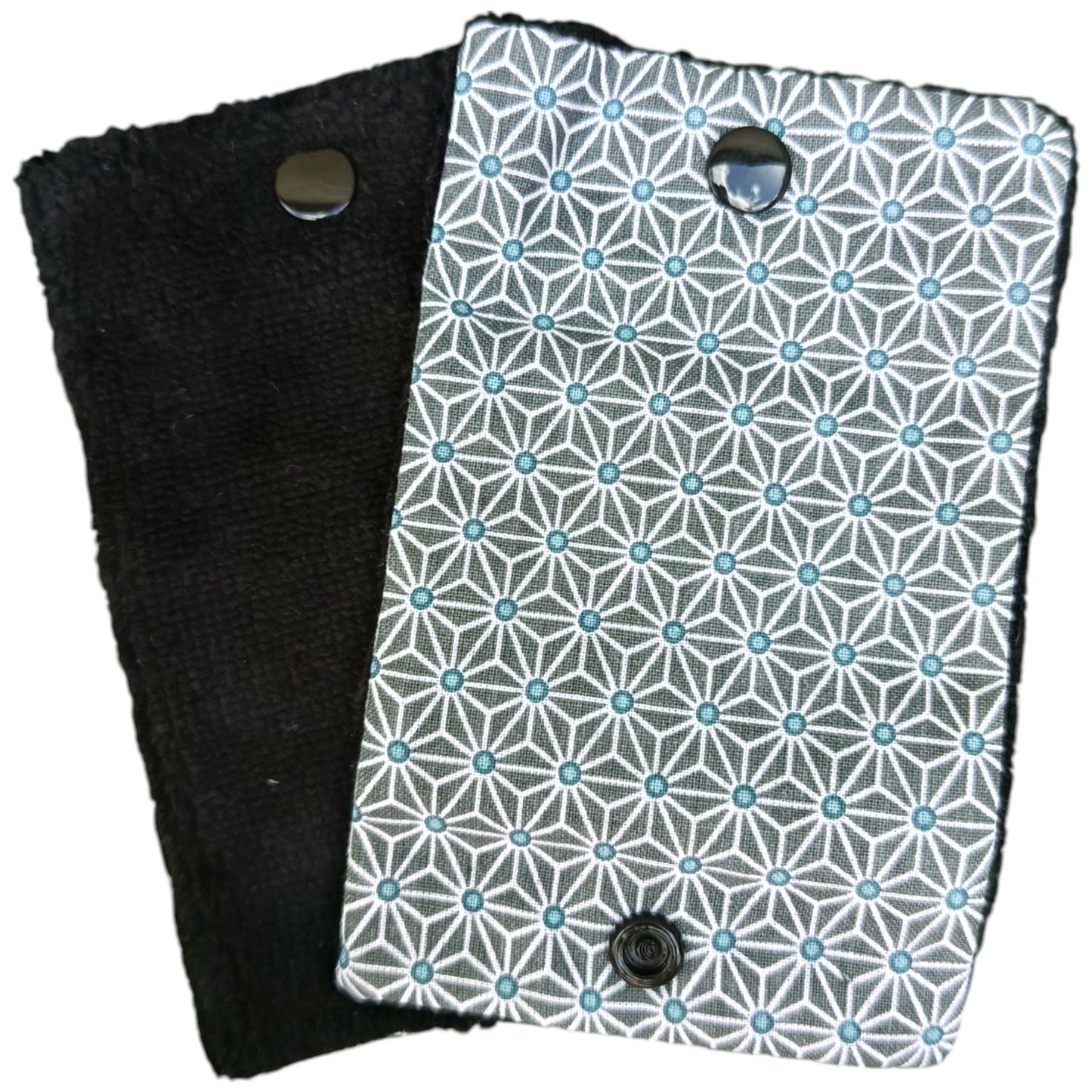 Papier toilette lavable et réutilisable géométrie noire