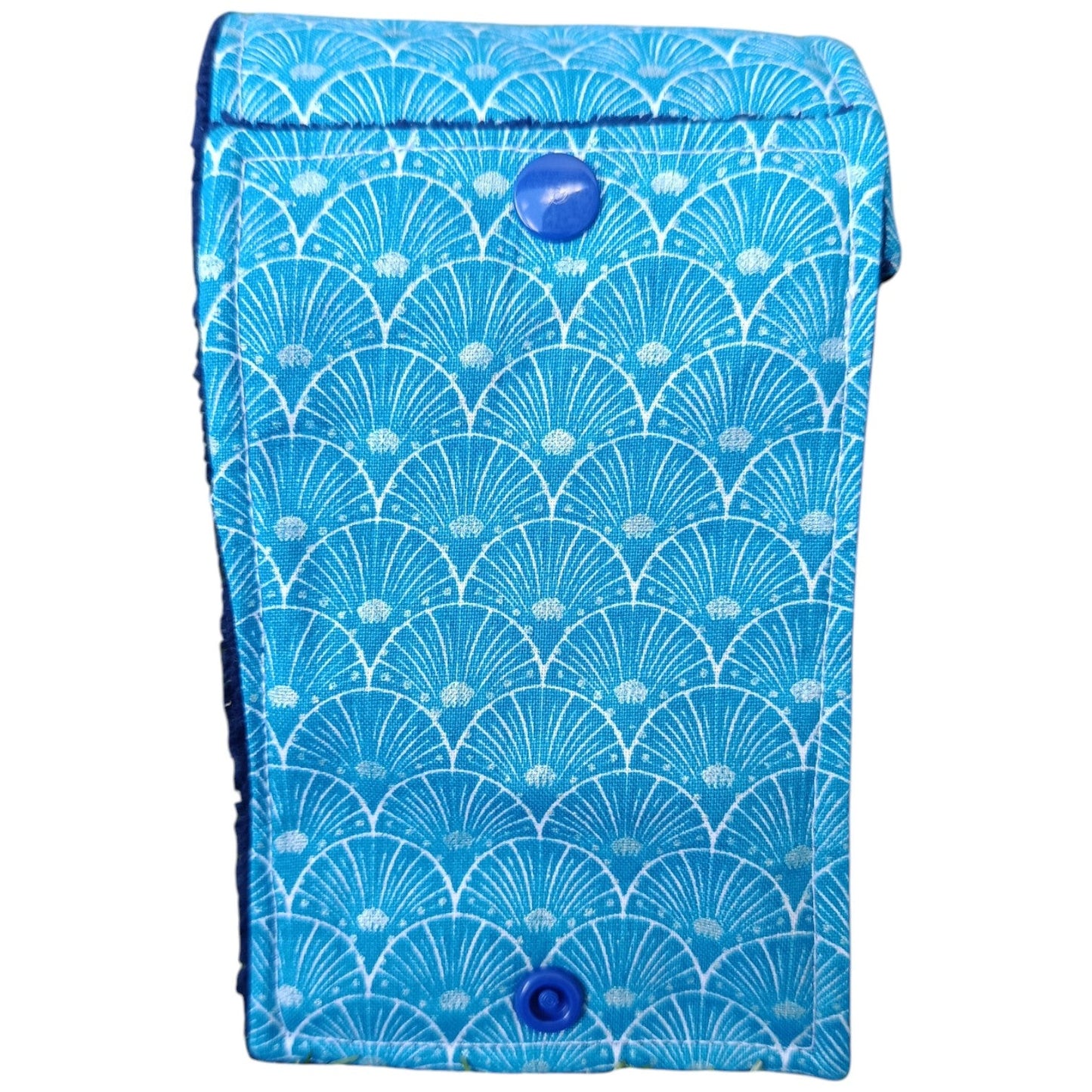 Papier toilette lavable et réutilisable géométrie bleue Les p'tites cousettes d'Ophélie