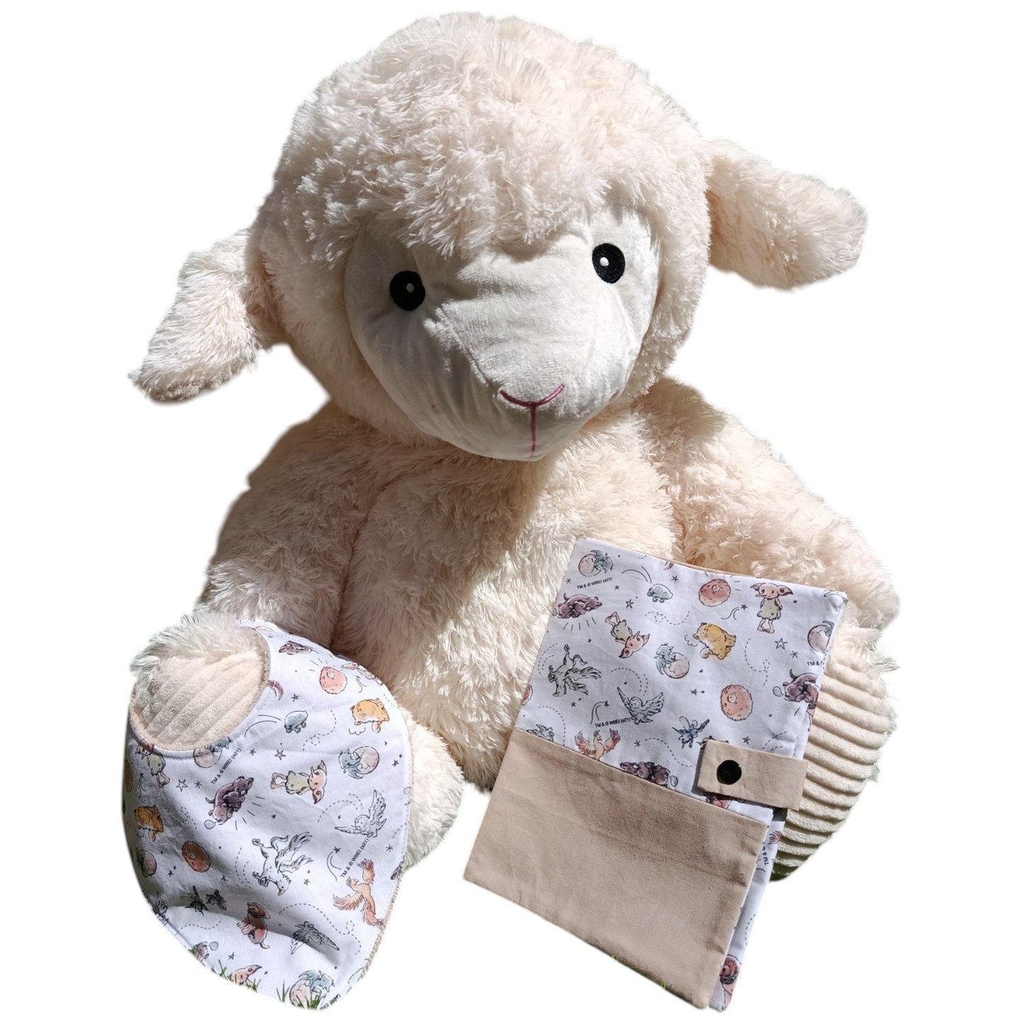 Bavoir bébé personnalisable Harry potter dobby beige Les p'tites cousettes d'Ophélie