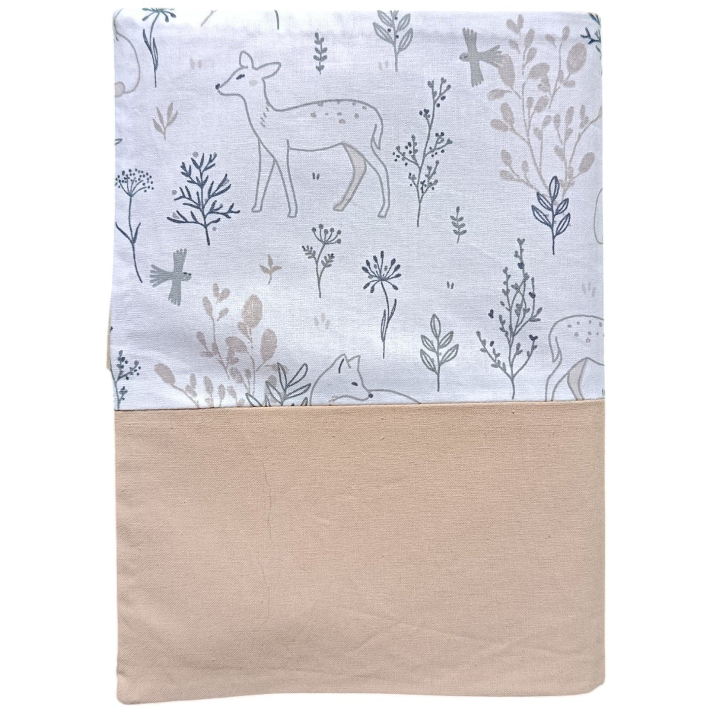 Protège carnet de santé personnalisable forêt beige Les p'tites cousettes d'Ophélie