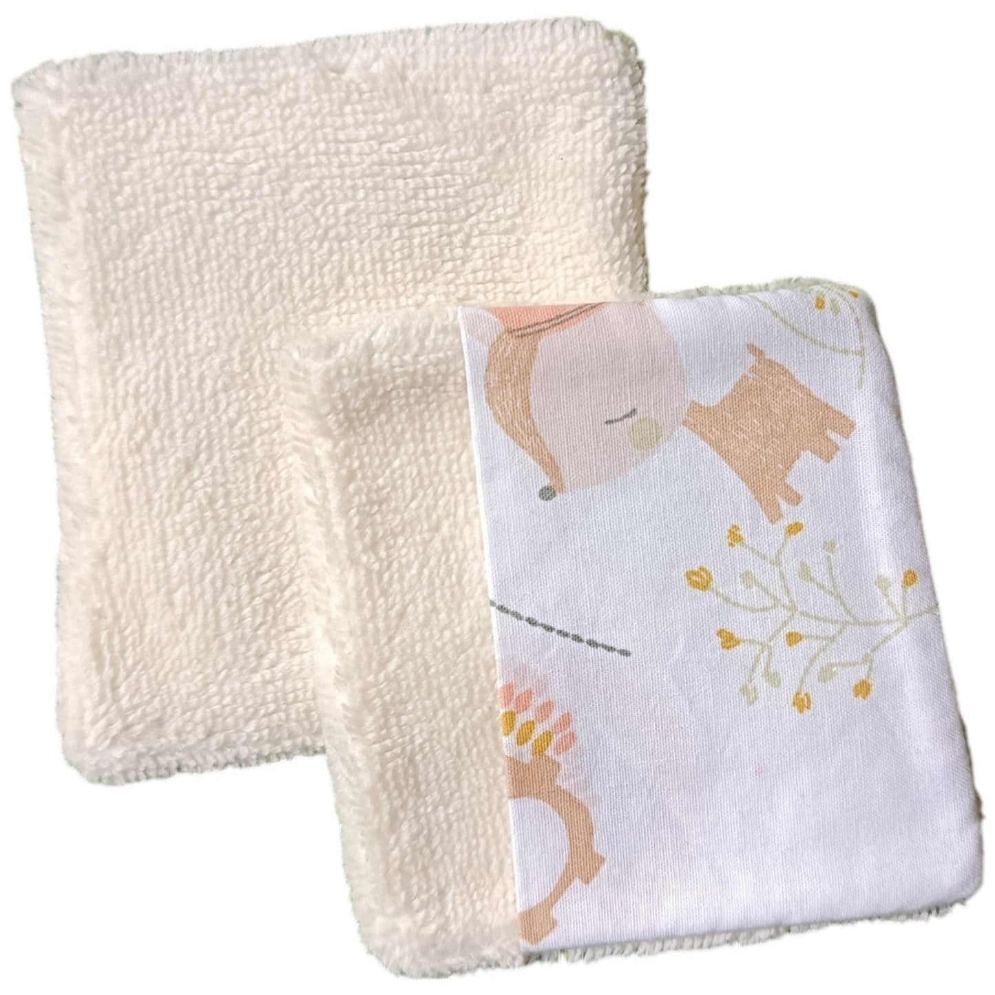 Débarbouillette enfant faon couronne beige Les p'tites cousettes d'Ophélie