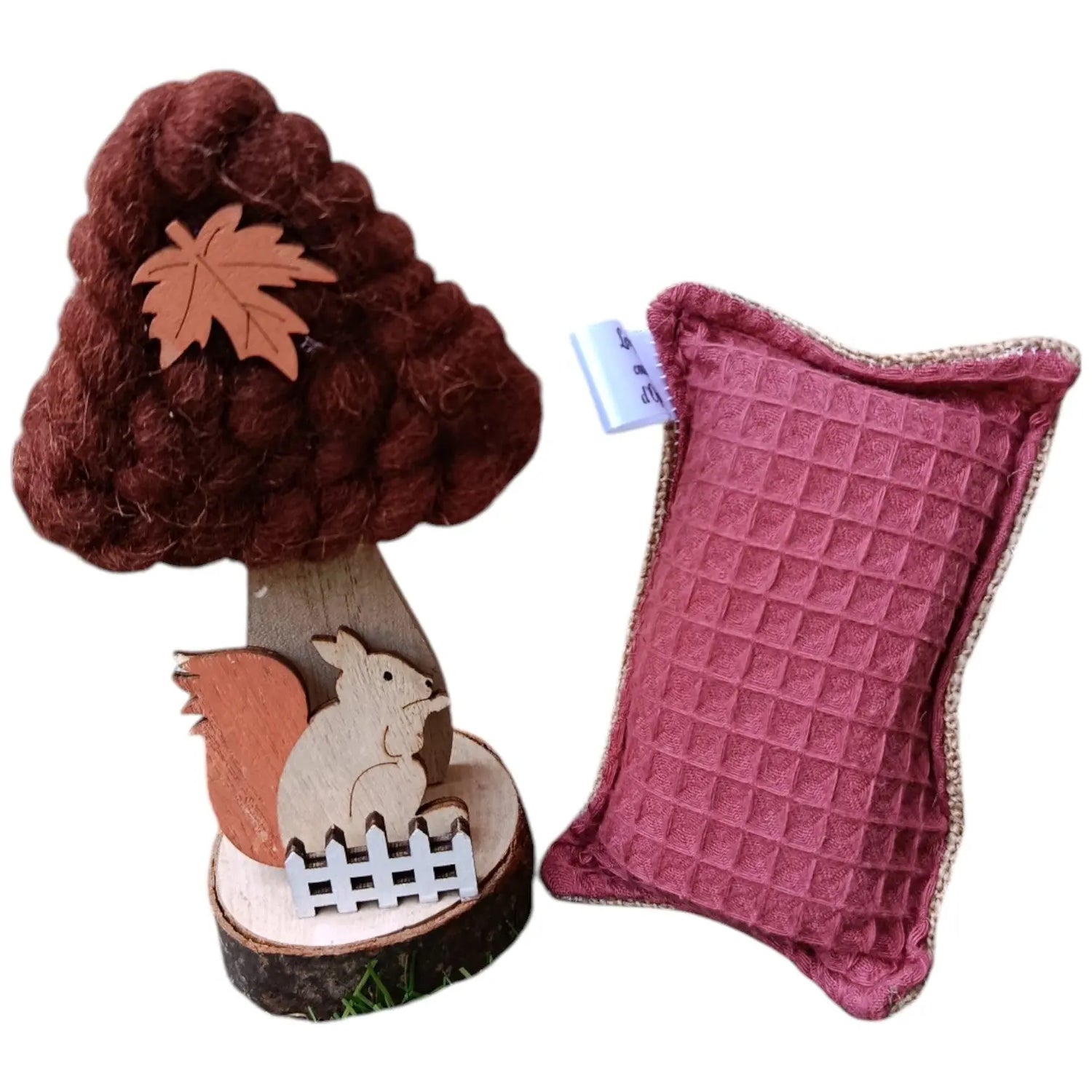 Eponge lavable, en toile de jute et nid d'abeille