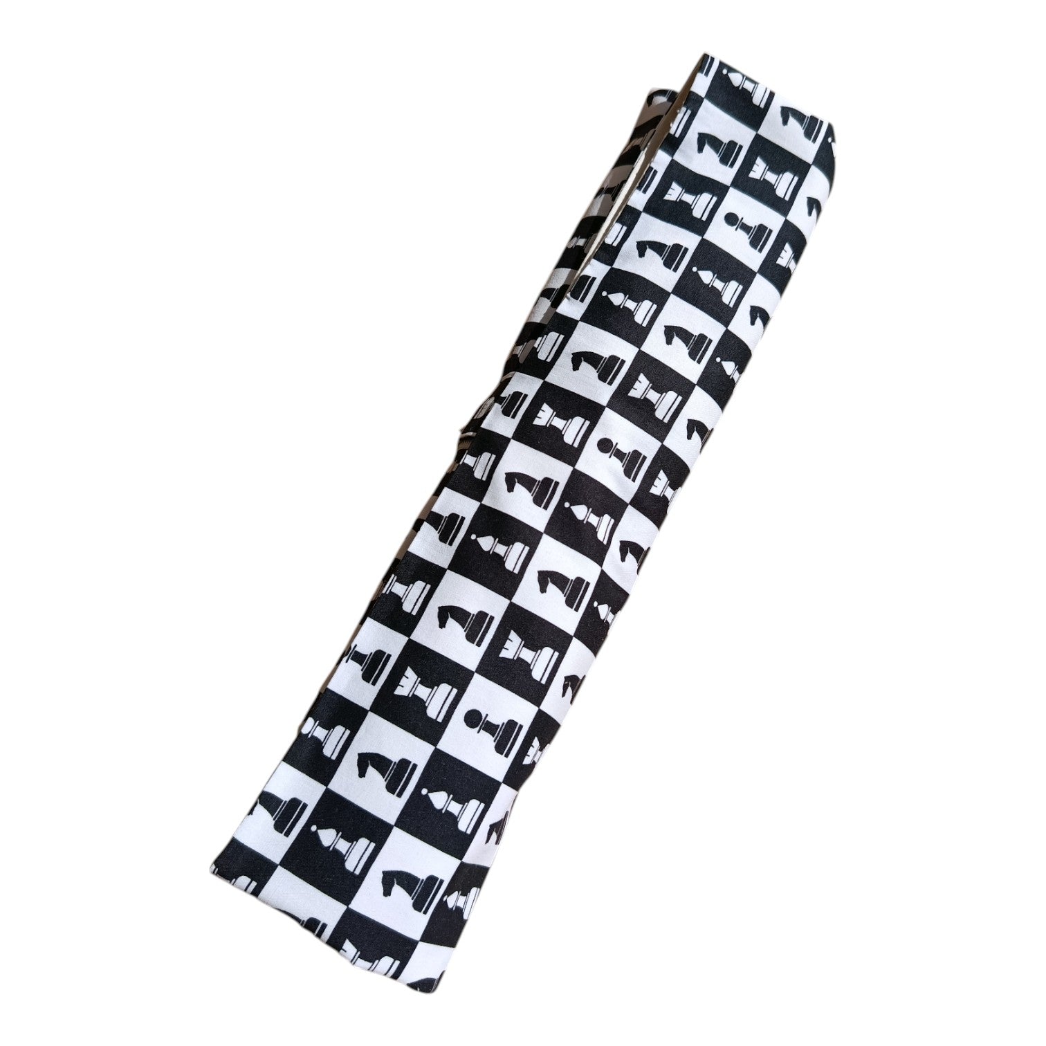 Emballage sandwich réutilisable baguette échecs noir et blanc Les p'tites cousettes d'Ophélie