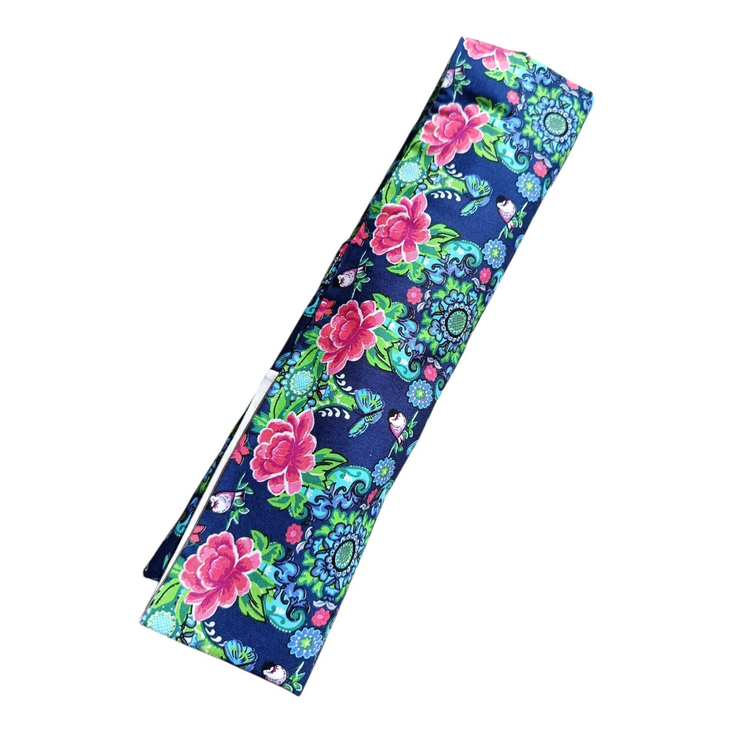 Emballage sandwich réutilisable baguette fleurs rose bleu oiseau Les p'tites cousettes d'Ophélie