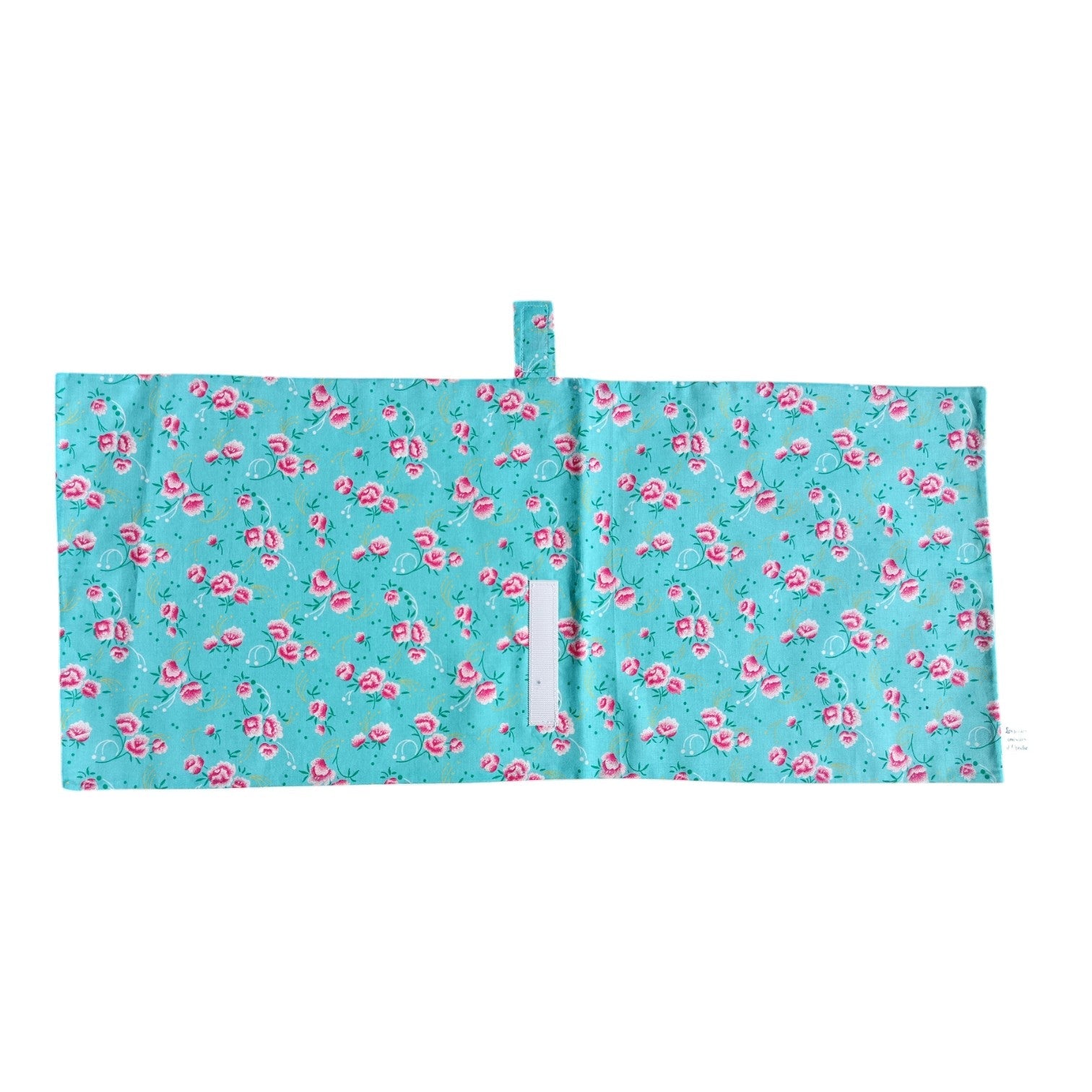 Emballage sandwich réutilisable baguette fleurs rose bleu Les p'tites cousettes d'Ophélie