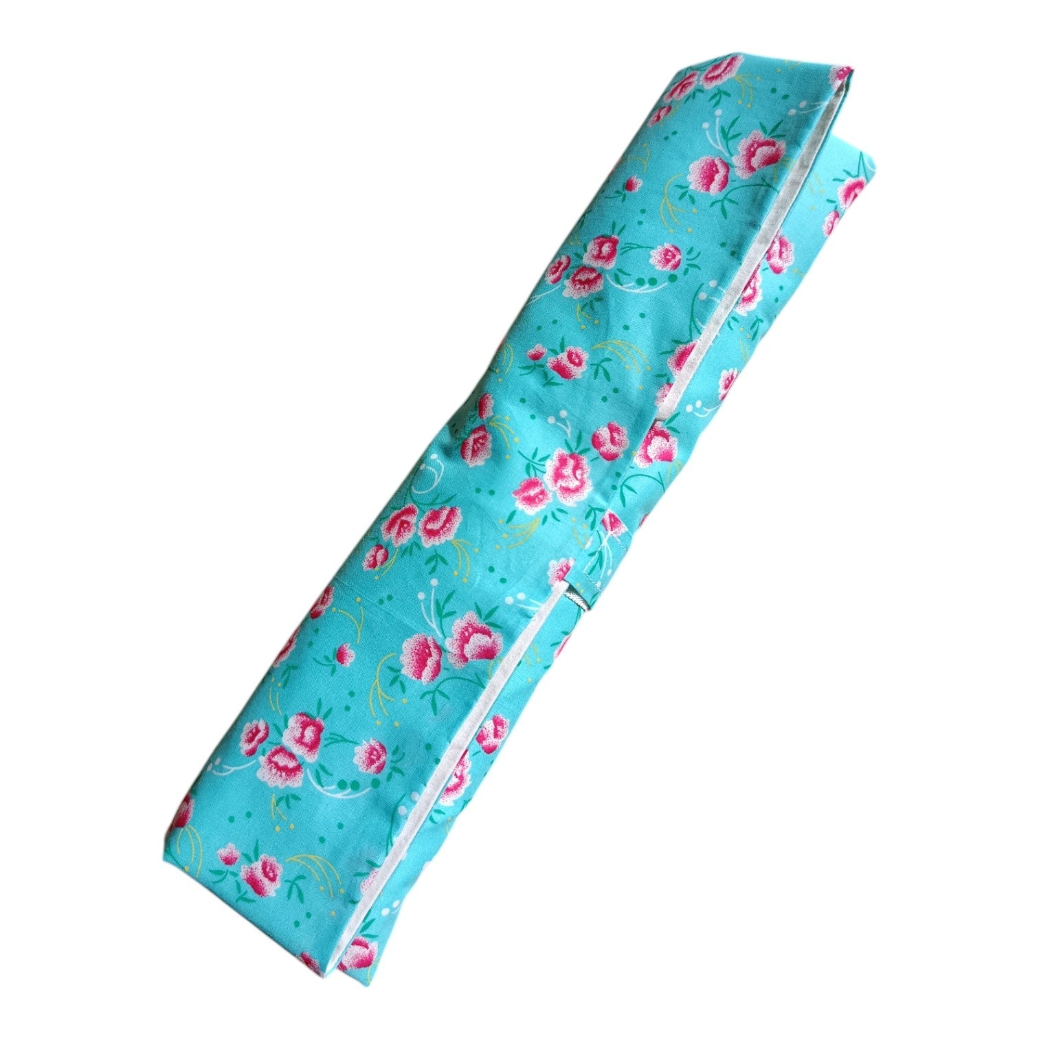 Emballage sandwich réutilisable baguette fleurs rose bleu Les p'tites cousettes d'Ophélie