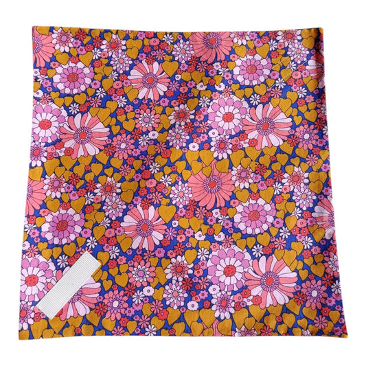 Emballage sandwich réutilisable pain de mie fleurs roses coeur vintage Les p'tites cousettes d'Ophélie