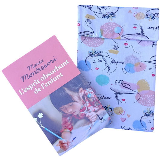 Pochette à livre en tissu femme Les p'tites cousettes d'Ophélie