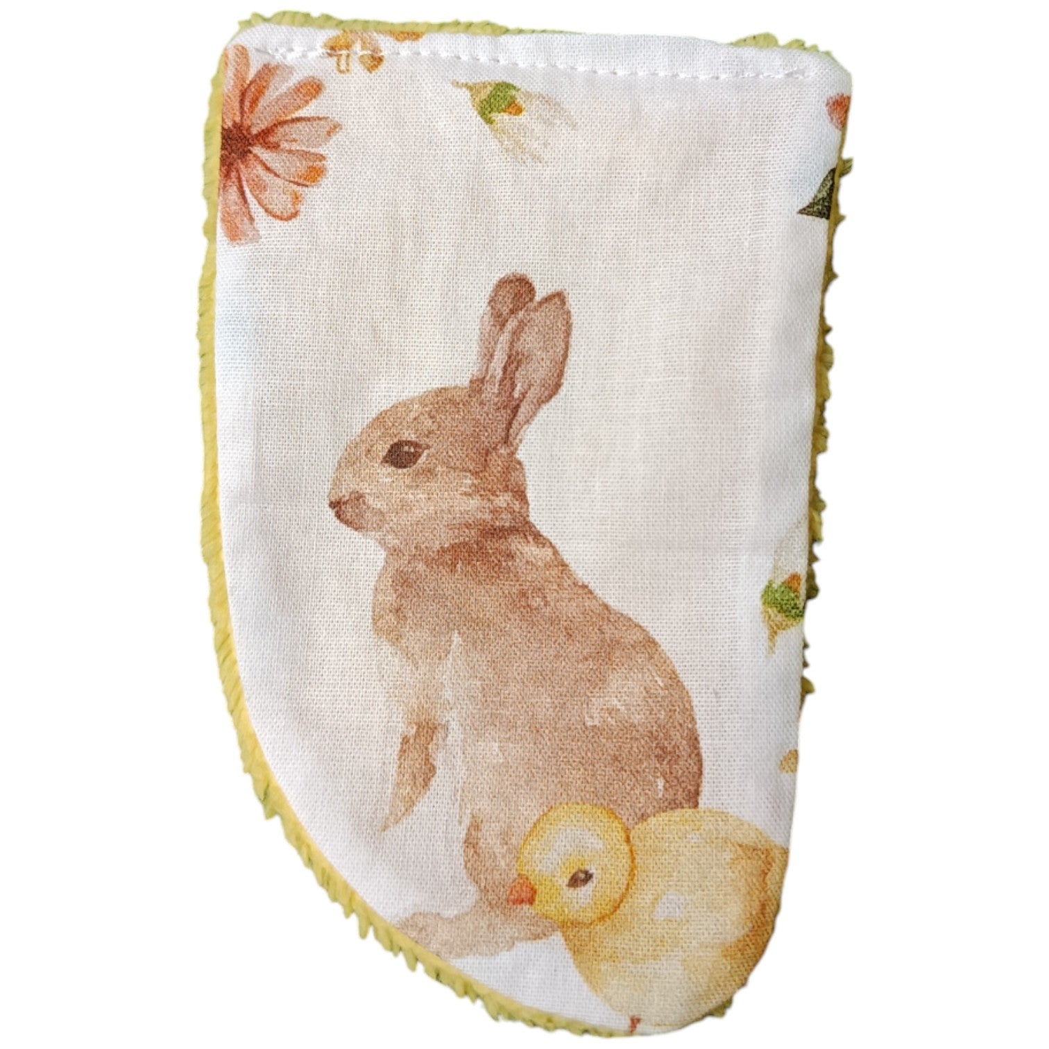 Lingette imparfaite lapin jaune Les p'tites cousettes d'Ophélie
