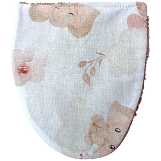 Lingette imparfaite souris rose violet Les p'tites cousettes d'Ophélie