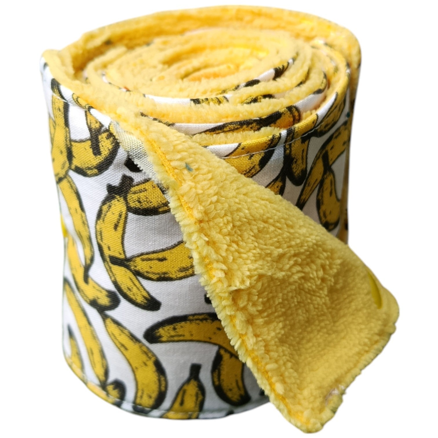 Papier toilette lavable et réutilisable bananes jaunes Les p'tites cousettes d'Ophélie