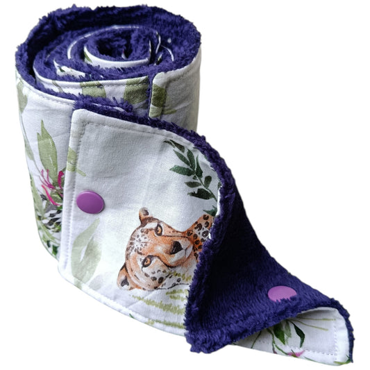 Papier hygiénique lavable et réutilisable violet panthère