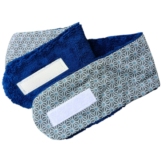 Bandeau de soin visage bleu