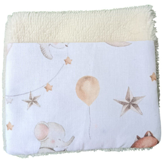 Débarbouillette enfant lune renard beige Les p'tites cousettes d'Ophélie