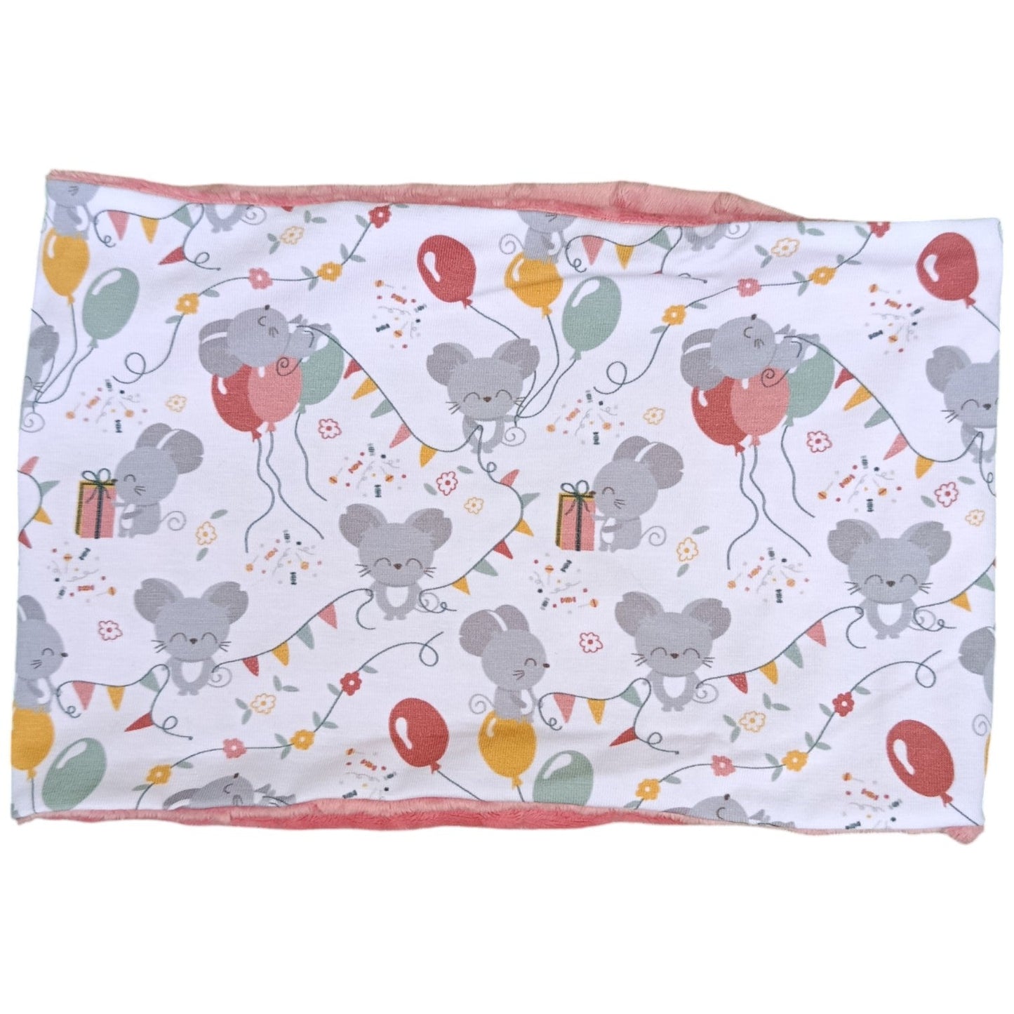 Écharpe / tour de cou enfant souris rose Les p'tites cousettes d'Ophélie