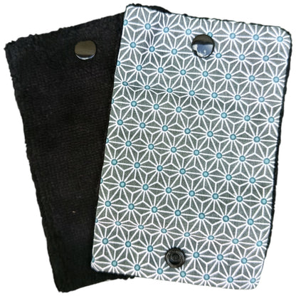 Papier toilette lavable et réutilisable géométrie noire