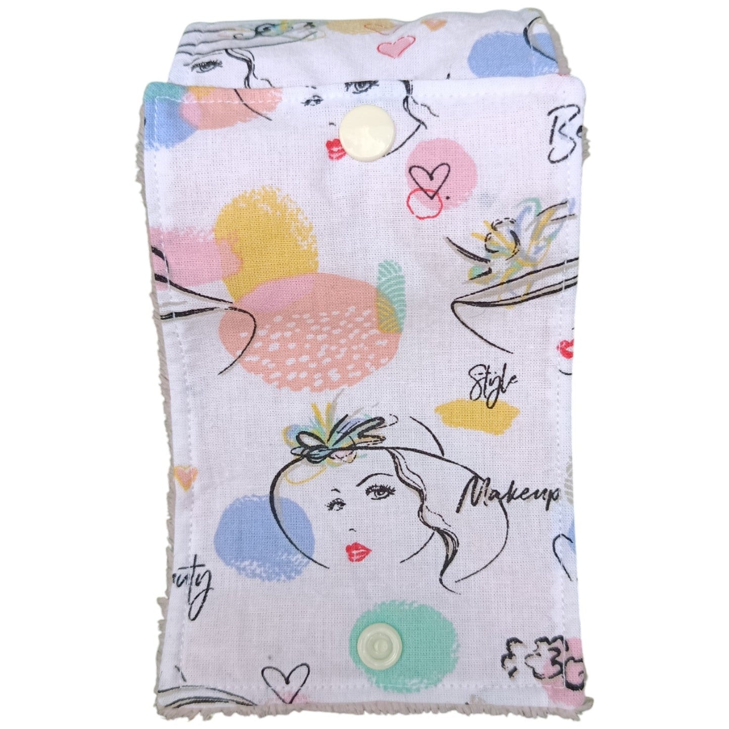 Papier toilette lavable et réutilisable femme rose clair Les p'tites cousettes d'Ophélie