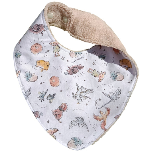 Bavoir bébé personnalisable Harry potter dobby beige Les p'tites cousettes d'Ophélie
