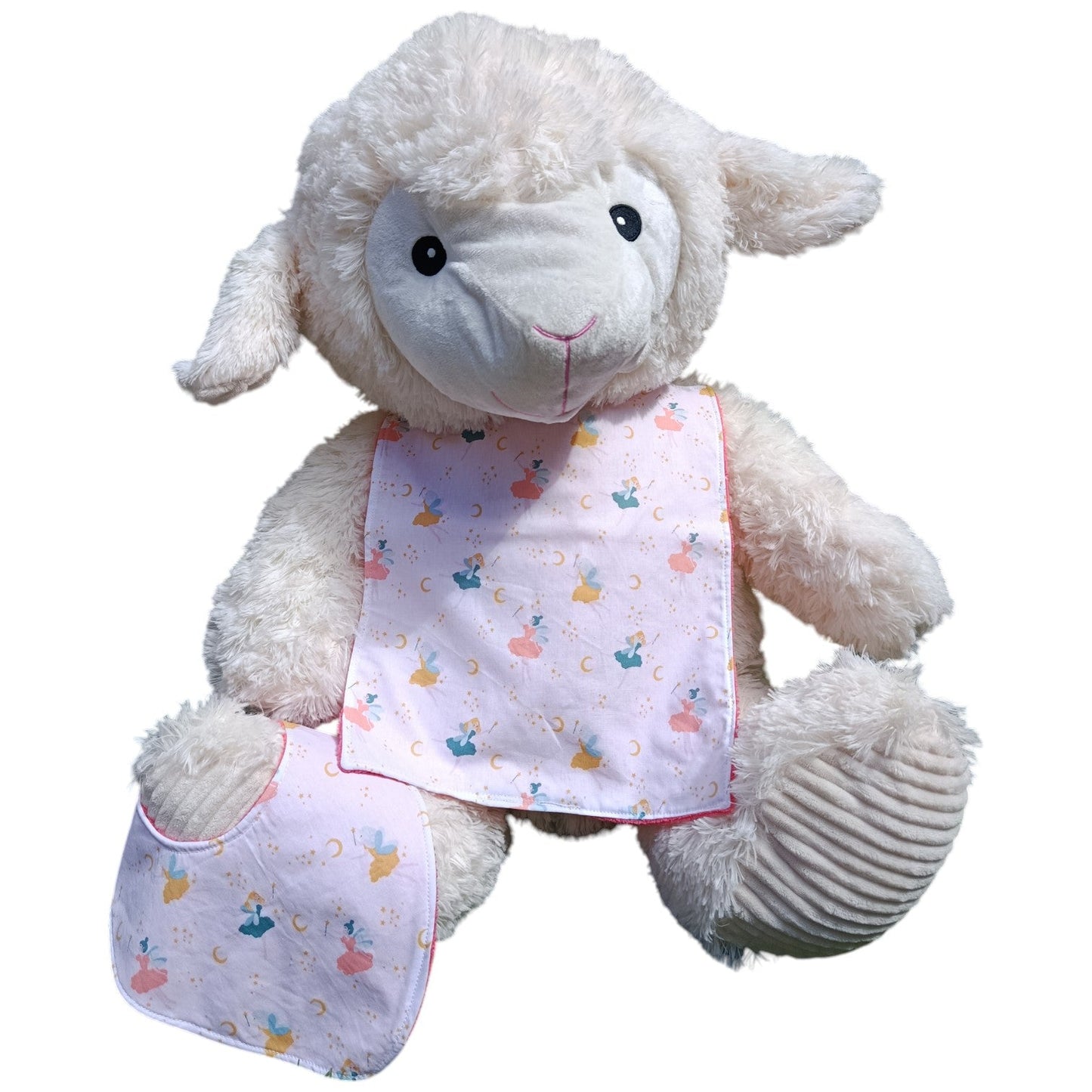 Bavoir bébé personnalisable fées rose bleu Les p'tites cousettes d'Ophélie