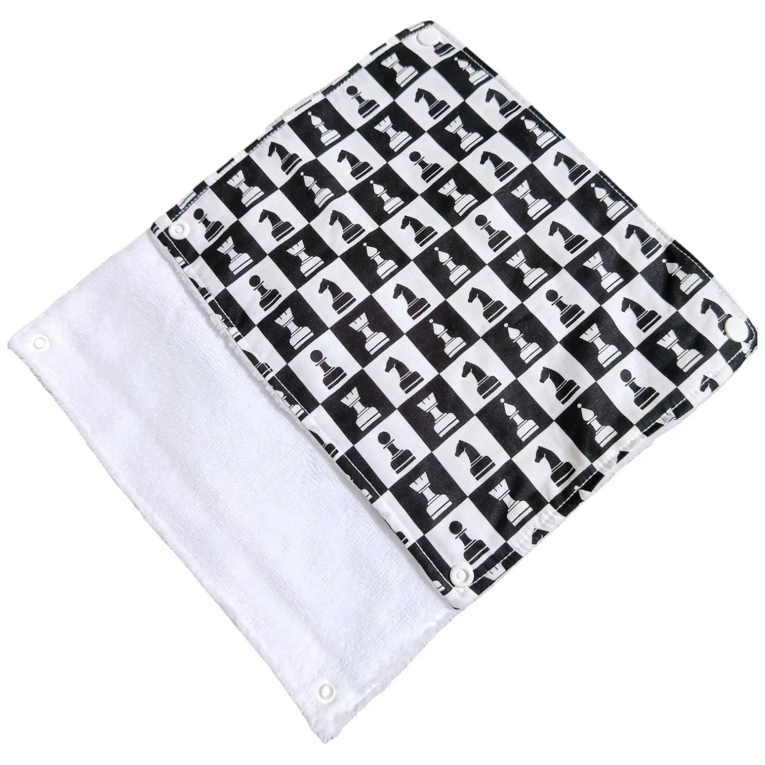 Essuie-tout lavable réutilisable échecs noir et blanc Les p'tites cousettes d'Ophélie