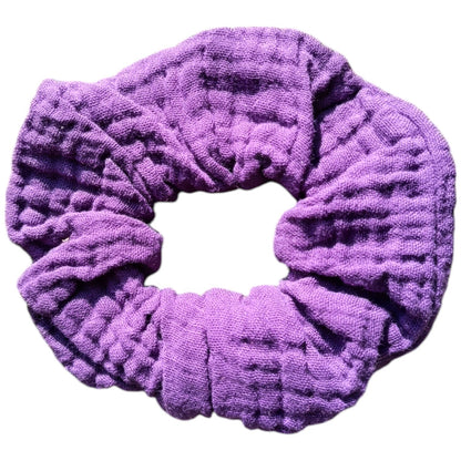 Chouchou gaze de coton violet foncé Les p'tites cousettes d'Ophélie