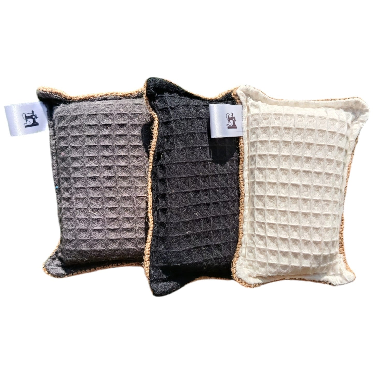 Eponge lavable et réutilisable blanche Les p'tites cousettes d'Ophélie