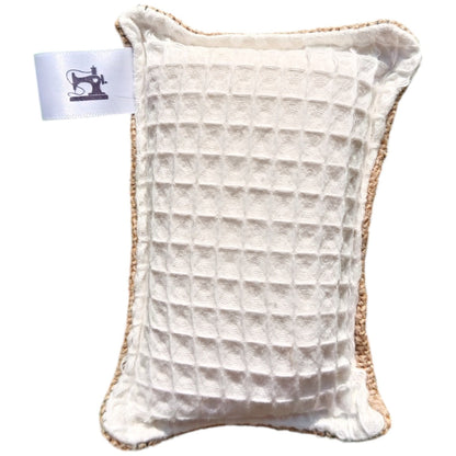 Eponge lavable et réutilisable blanche Les p'tites cousettes d'Ophélie