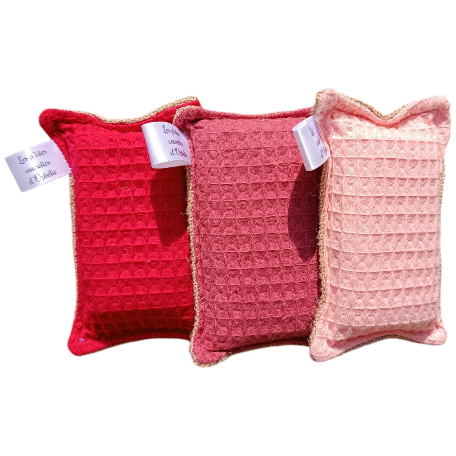 Eponge lavable réutilisable rose Les p'tites cousettes d'Ophélie