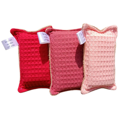 Eponge lavable réutilisable rose Les p'tites cousettes d'Ophélie