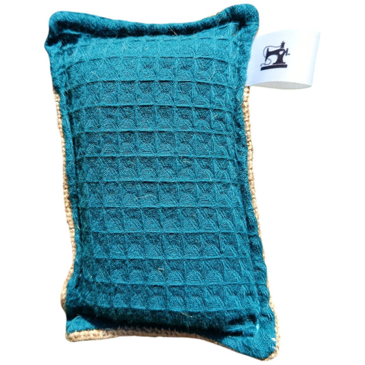 Eponge lavable réutilisable turquoise Les p'tites cousettes d'Ophélie