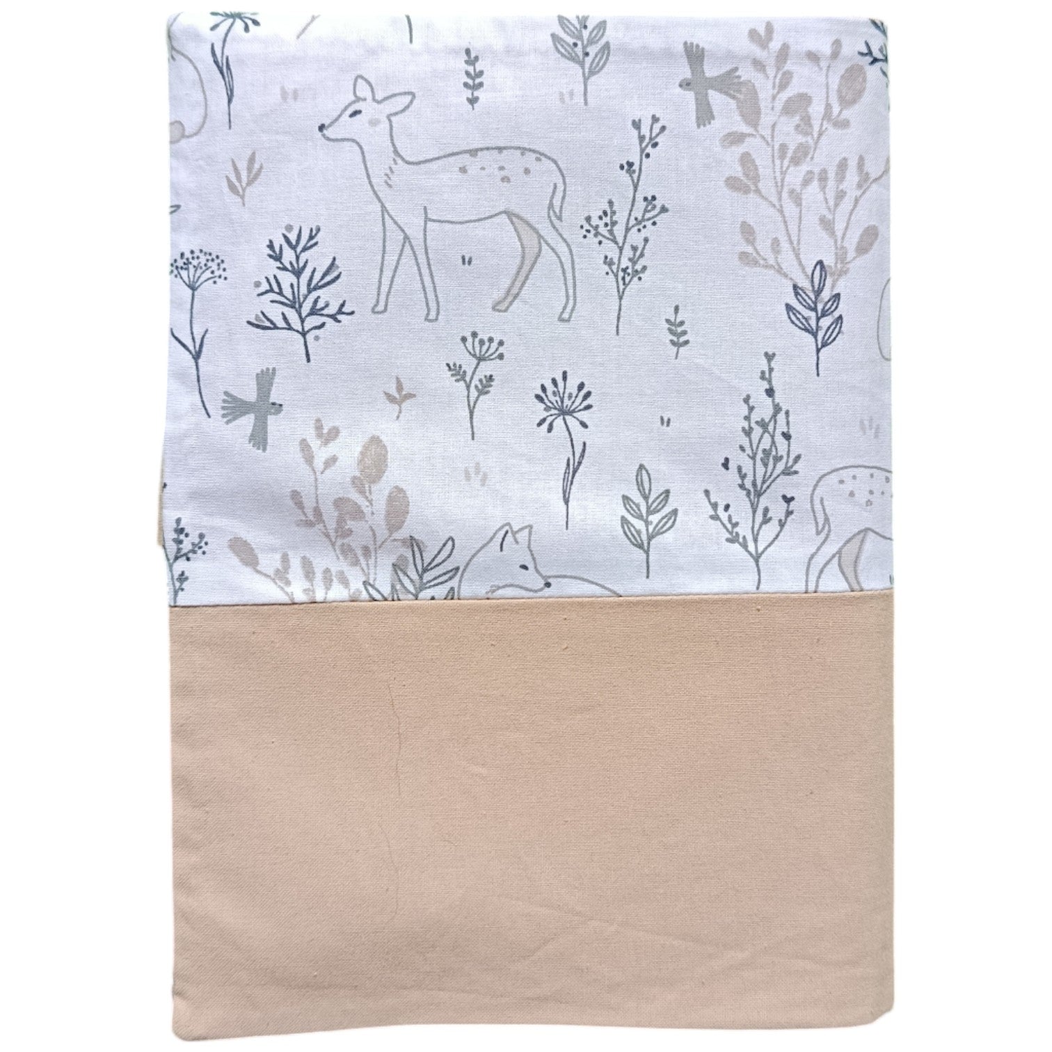 Protège carnet de santé personnalisable forêt beige Les p'tites cousettes d'Ophélie