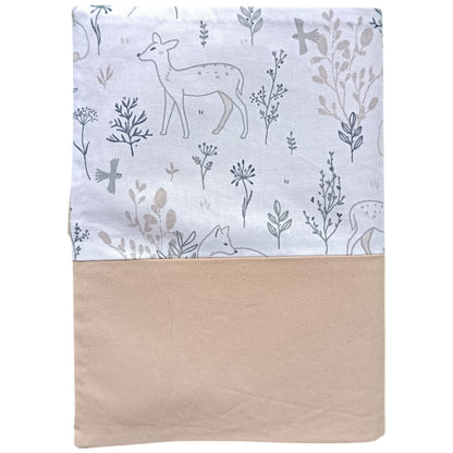 Protège carnet de santé personnalisable forêt beige Les p'tites cousettes d'Ophélie