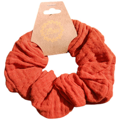 Chouchou gaze de coton orange Les p'tites cousettes d'Ophélie