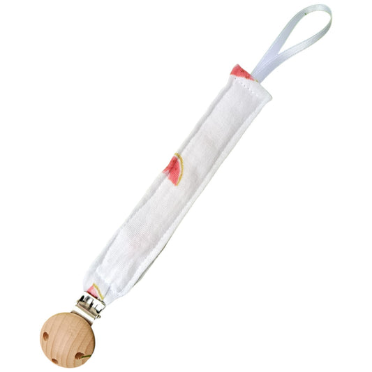Attache tétine personnalisable Blanc rose