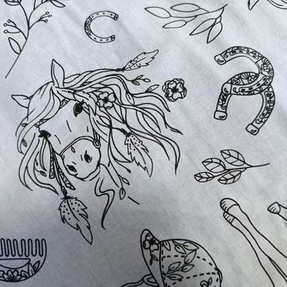 Set à colorier chevaux
Fournis avec ses crayons
Lavable et réutilisable